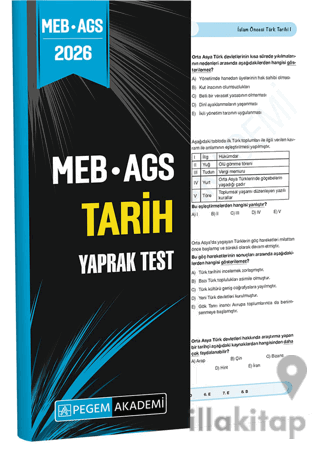 2026 MEB AGS Tarih Yaprak Test