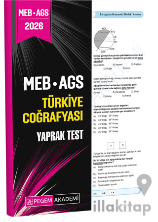 2026 MEB AGS Türkiye Coğrafyası Yaprak Test
