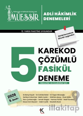 2026 Müessir Adli Hakimlik Denemeleri Karekod Çözümlü