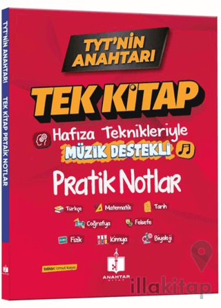 2026 TYT'nin Anahtarı Tüm Dersler Tek Kitap Hafıza Teknikleriyle Müzik Destekli Pratik Notlar