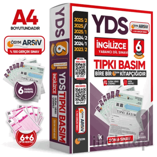 2026 YDS İngilizce ÖSYM Tıpkı Basım Çıkmış Soru 6lı Deneme Paketi Video/PDF Çözümlü Türkiye Geneli