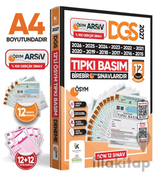 2027 DGS Çıkmış Soru Tıpkı Basım ÖSYM TAM Kitapçık SAY-SÖZ-TM 12'li De