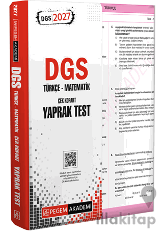 2027 DGS Türkçe-Matematik Çek Kopart Yaprak Test