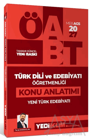 2027 MEB AGS ÖABT Türk Dili ve Edebiyatı Öğretmenliği Yeni Türk Edebiy