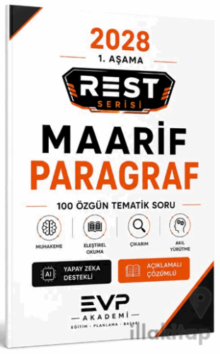 2028 REST Serisi Maarif Model Paragraf Soru Bankası 100 Özgün Tematik Soru Çözümlü