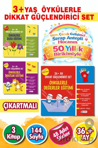 3 - 6 Yaş Öykülerle Dikkat Güçlendirici Eğitim Seti