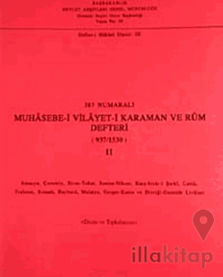 387 Numaralı Muhasebe-i Vilayet-i Karaman ve Rum Defteri (937-1530) - 2