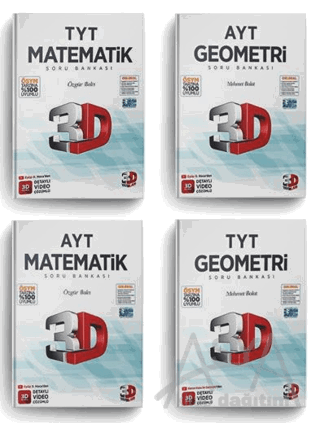 3D Yayınları TYT AYT Matematik Geometri Soru Bankası Seti