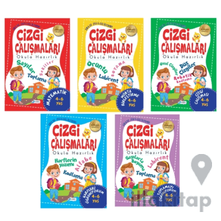 4-6 Yaş Çizgi Çalışmaları Seti - 5 Kitap Takım