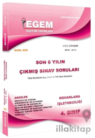 4. Sınıf 7. Yarıyıl Konaklama İşletmeciliği Güz Dönemi Çıkmış Sınav So