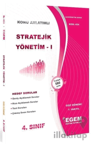 4. Sınıf 7. Yarıyıl Stratejik Yönetim 1 Konu Anlatımlı Soru Bankası (Kod 454)