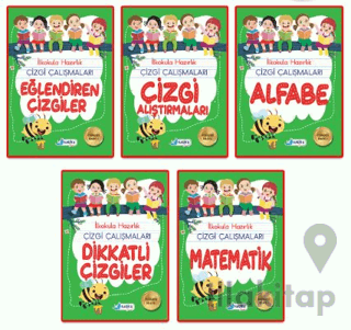 5-6 Yaş İlkokula Hazırlık Çizgi Çalışmaları Seti 5 Kitap