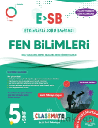 5. Sınıf Classmate Fen Bilimleri Etkinlikli Soru Bankası