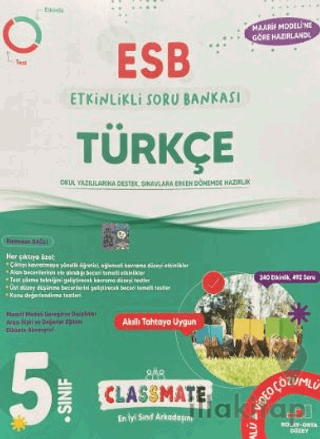 5. Sınıf Classmate Türkçe Etkinlikli Soru Bankası