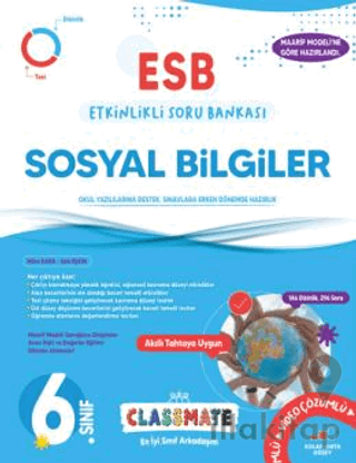 6. Sınıf Classmate Sosyal Bilgiler Etkinlikli Soru Bankası