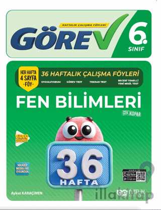 6. Sınıf Fen Bilimleri Görev 36 Haftalık Çalışma Föyleri