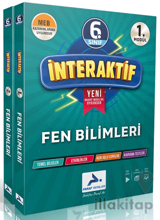 6. Sınıf İnteraktif Fen Bilimleri Etkinlikli Çalışma Kitabı (2 Modül)