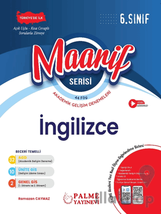 6. Sınıf Maarif Serisi İngilizce Haftalık 44 Deneme