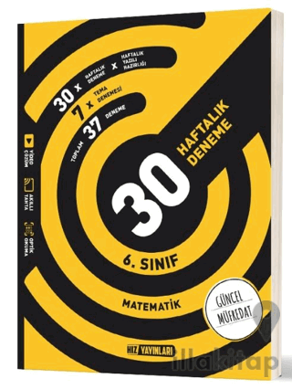 6. Sınıf Matematik 30 Haftalık Kazanım Denemeleri
