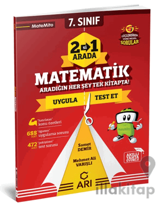 7. Sınıf 2'si 1 Arada Matematik Matemito Arı Yayınları