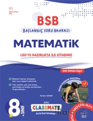 8. Sınıf Classmate Başlangıç Matematik Soru Bankası