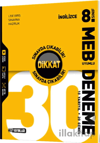 8. Sınıf İngilizce 30 Deneme
