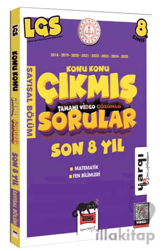 8. Sınıf LGS 2018-2025 Konu Konu Son 8 Yıl Çıkmış Sorular Sayısal Bölü