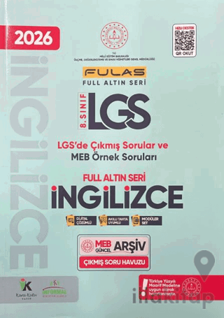 8. Sınıf LGS Full Altın Seri İngilizce MEB Çıkmış Soru Bankası