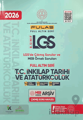 8. Sınıf LGS Full Altın Seri İnkılap Tarihi ve Atatürkçülük MEB Çıkmış Soru Bankası
