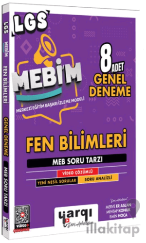 8. Sınıf LGS MEBİM Fen Bilimleri 8 Adet Genel Deneme