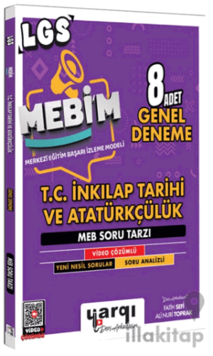 8. Sınıf LGS MEBİM T.C. İnkılap Tarihi ve Atatürkçülük 8 Adet Genel De