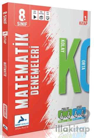 8. Sınıf Matematik Kolay Orta Branş Deneme - 1. Kitap