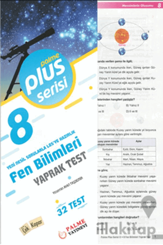 8. Sınıf Plus Serisi Fen Bilimleri Yaprak Test