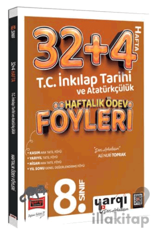 8. Sınıf T.C. İnkılap Tarihi ve Atatürkçülük 32+4 Haftalık Ödev Föyler