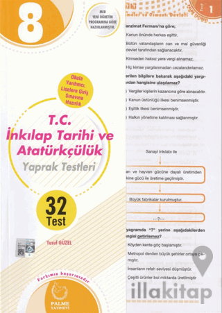 8. Sınıf T.C. İnkılap Tarihi ve Atatürkçülük Yaprak Test