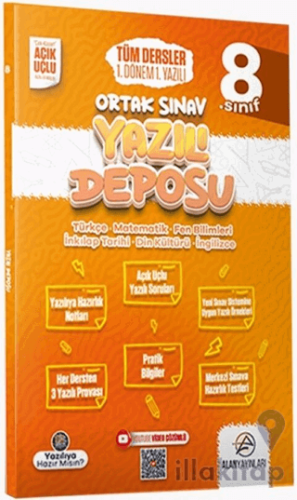 8. Sınıf Tüm Dersler Ortak Sınav 1. Dönem 1. Yazılı