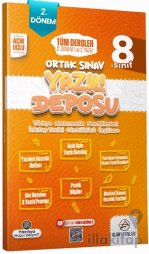 8. Sınıf Tüm Dersler Ortak Sınav 2. Dönem 1. ve 2. Yazılı