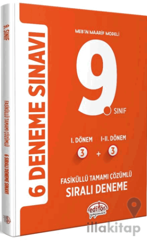 9. Sınıf (3+3) Fasiküllü Tamamı Çözümlü 6 Deneme Sınavı