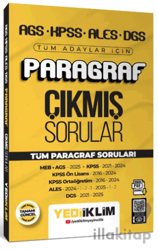 AGS KPSS ALES DGS Tüm Adaylar İçin Paragraf Tamamı PDF Çözümlü Tüm Paragraf Soruları Çıkmış Sorular