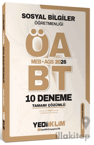 AGS ÖABT Sosyal Bilgiler Öğretmenliği Tamamı Çözümlü 10 Deneme Sınavı