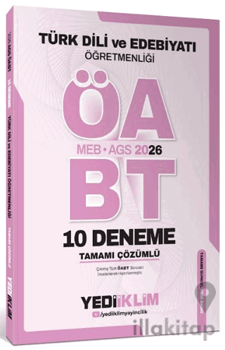 AGS ÖABT Türk Dili Ve Edebiyatı Öğretmenliği Tamamı Çözümlü 10 Deneme Sınavı