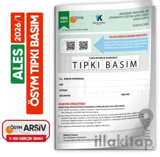 ALES 2026/1 ÖSYM Tıpkı Basım Çıkmış Soru Deneme Kitapçığı Video/PDF Çö