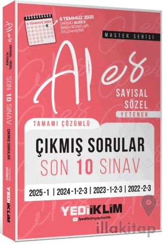ALES Master Serisi Sayısal Sözel Yetenek Tamamı Çözümlü Son 10 Sınav Ç