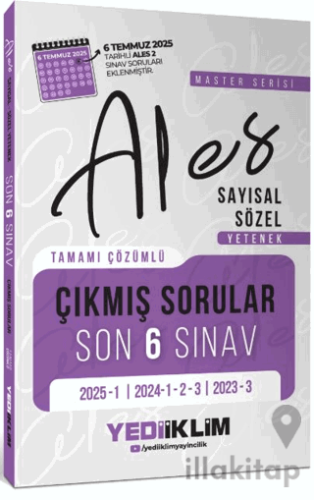 ALES Master Serisi Sayısal Sözel Yetenek Tamamı Çözümlü Son 6 Sınav Çı