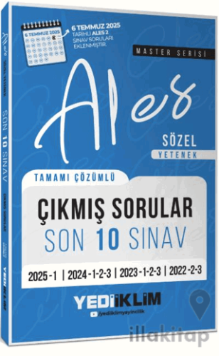 ALES Master Serisi Sözel Yetenek Tamamı Çözümlü Son 10 Sınav Çıkmış So
