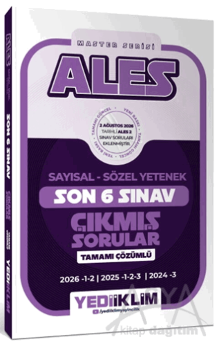 ALES Sayısal Sözel Yetenek Tamamı Çözümlü Master Serisi Son 6 Sınav Çı