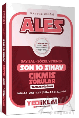 ALES Sayısal Sözel Yetenek Tamamı Çözümlü Son 10 Sınav Çıkmış Sorular 