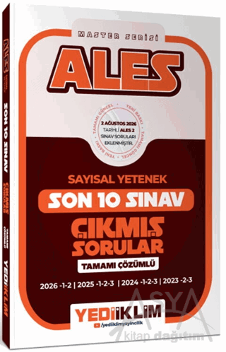 ALES Sayısal Yetenek Master Serisi Tamamı Çözümlü Son 10 Sınav Çıkmış 