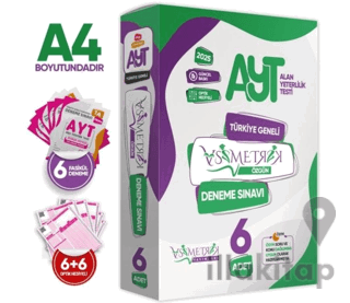 AYT Asimetrik Deneme Paketi 6lı Türkiye Geneli Değerlendirmeli Özgün Güncel Paket Deneme Sınavı