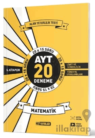 AYT Matematik 20 li İkinci Dönem Deneme 5. Kitap
